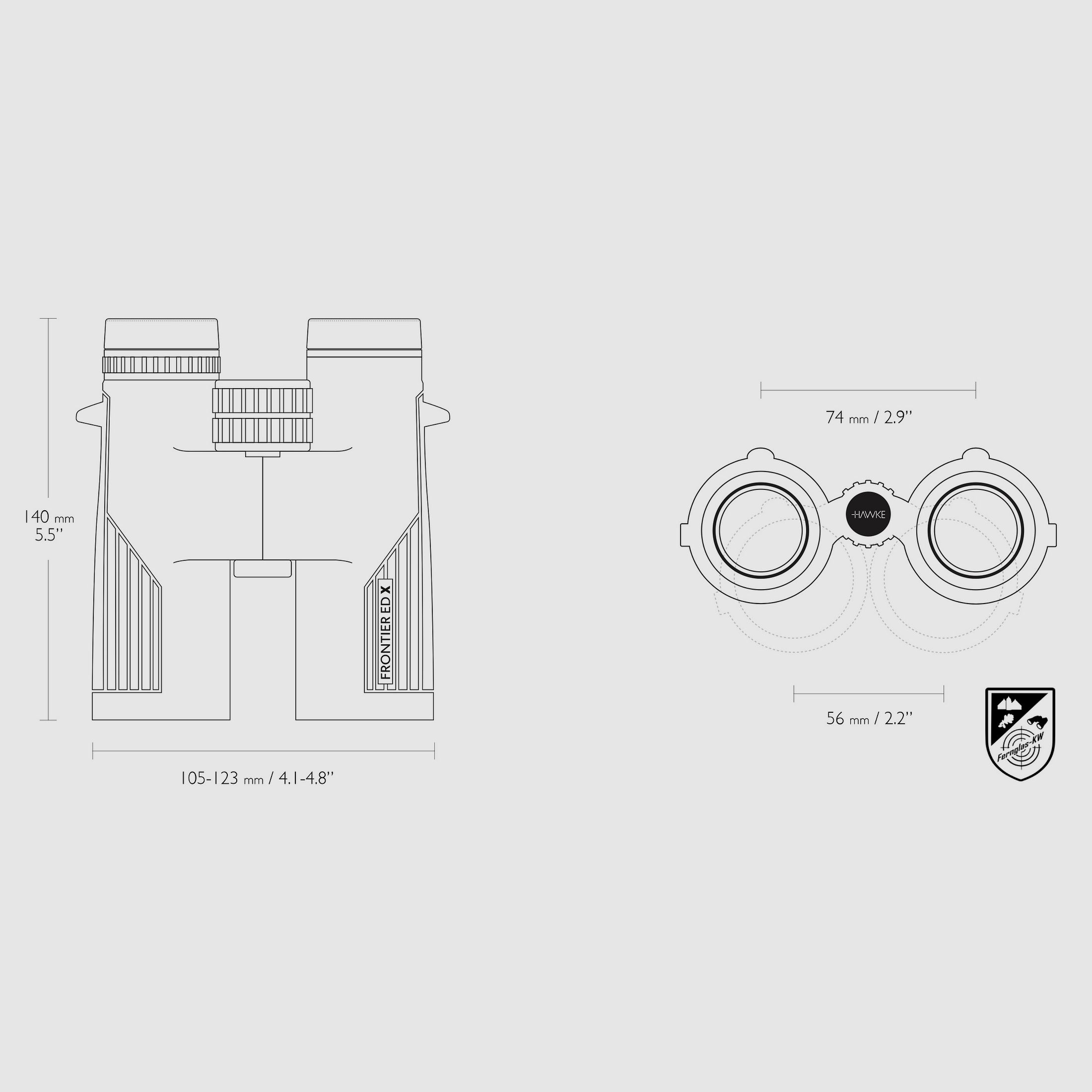HAWKE 38012 Frontier H DX 10x42 Verrekijker Groen met accessoires