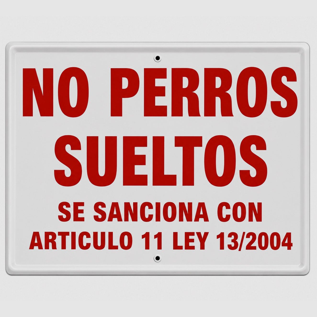 Schild Keine Hunde frei Spanien 50x33 cm