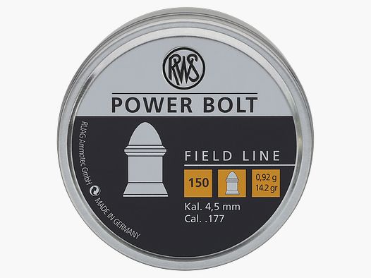 RWS DIABOLO POWER BOLT 4,5 MM 0,92 G 150 PCS