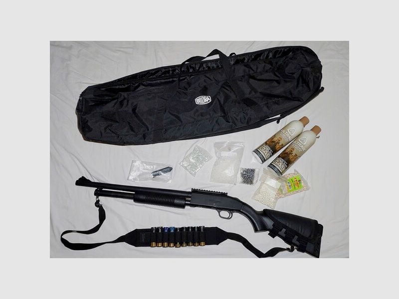 Äußerst selten: Umarex (Marushin) M500 (Mossberg 500) Pumpgun Shotgun Schrotflinte Airsoft CO2 8mm R