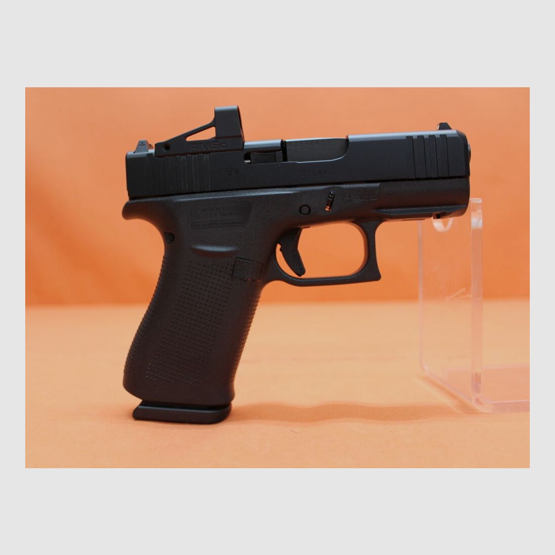 Pistolet Glock Ha. 9mm Luger Glock 43X noir R/FS MOS SHIELD RMSc Slimline canon de 87 mm / viseur à point lumineux