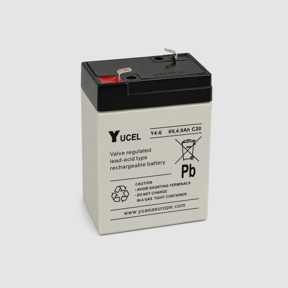 Wiederaufladbare Batterie 6V, 4 Ah, 70 x 45 x 105mm, Bild 2 von 4