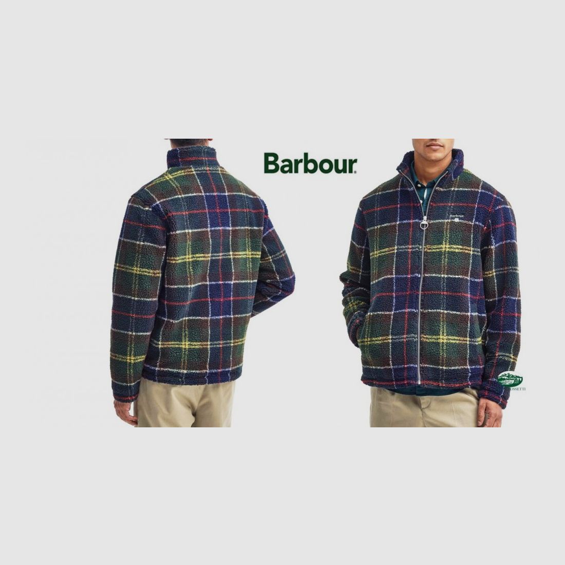 BARBOUR Veste Through Pile Sherpa Tartan Classic, image 1 sur 2