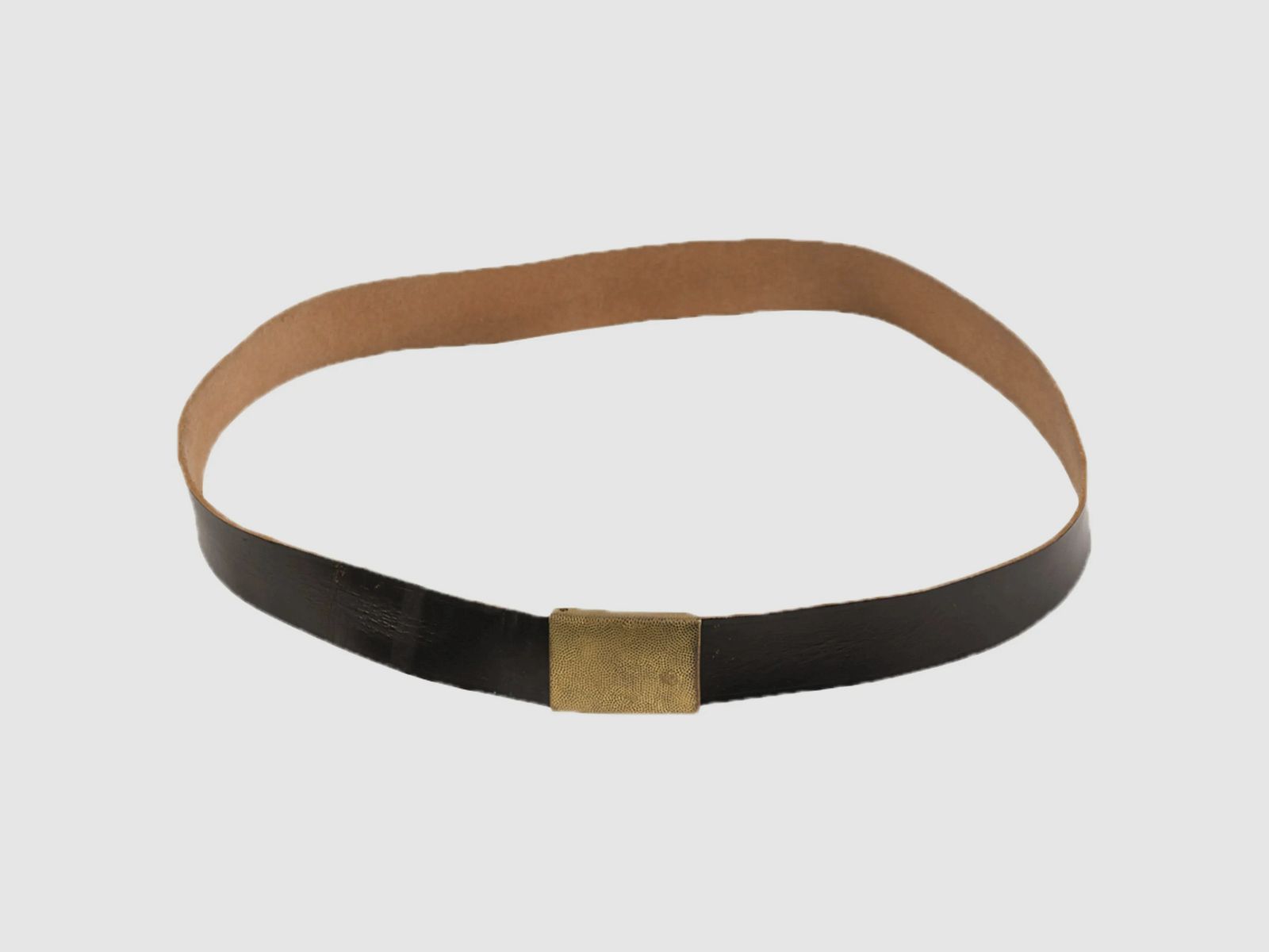 Bundeswehr Original BW Hosengürtel Leder Marine gebraucht