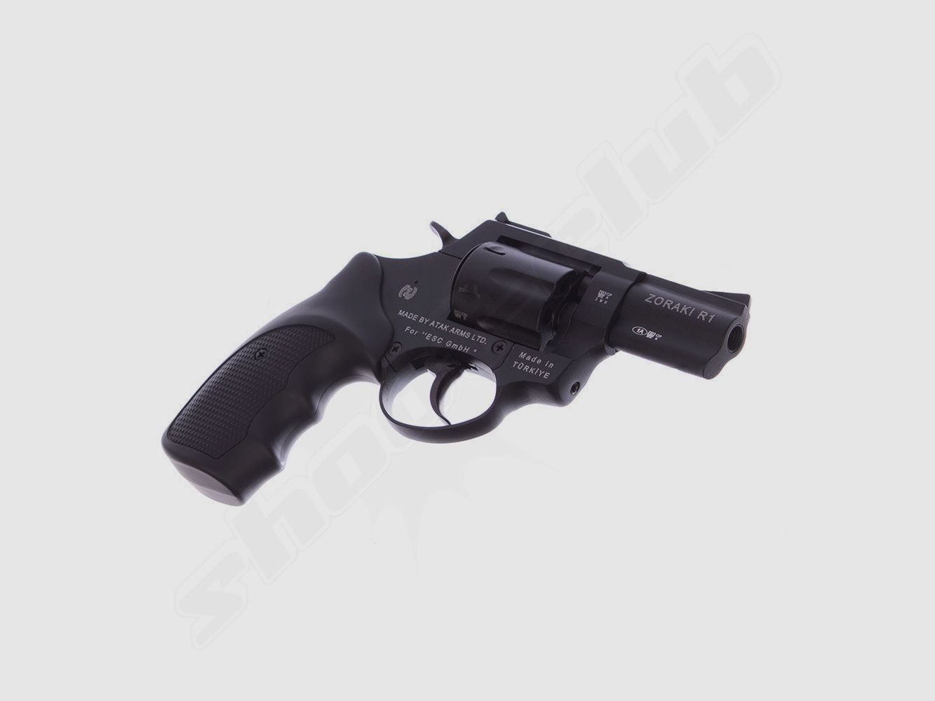 Zoraki R1 Schreckschussrevolver 2,5 Zoll schwarz 9mm R.K. - Set