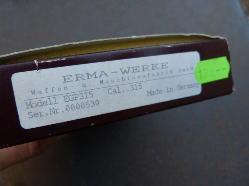 original Erma EGP 315 in original BOX Waffennummer NUR 530 !!