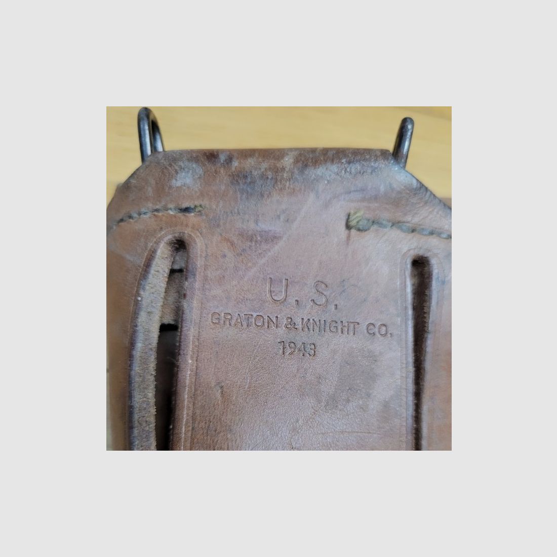 Originele militaire holster Model 1916 voor Colt 1911 – Tweede Wereldoorlog – Gemaakt door Graton & Knight in 1943 – Nu zeldzaam – TBE, afbeelding 1 van 13
