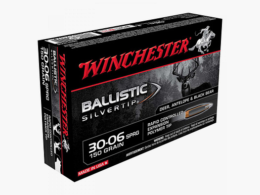 Winchester Ballistic Silvertip .30-06 Sprg. 150GR Rapid Controlled Expansion Polymer Tip 20 cartouches