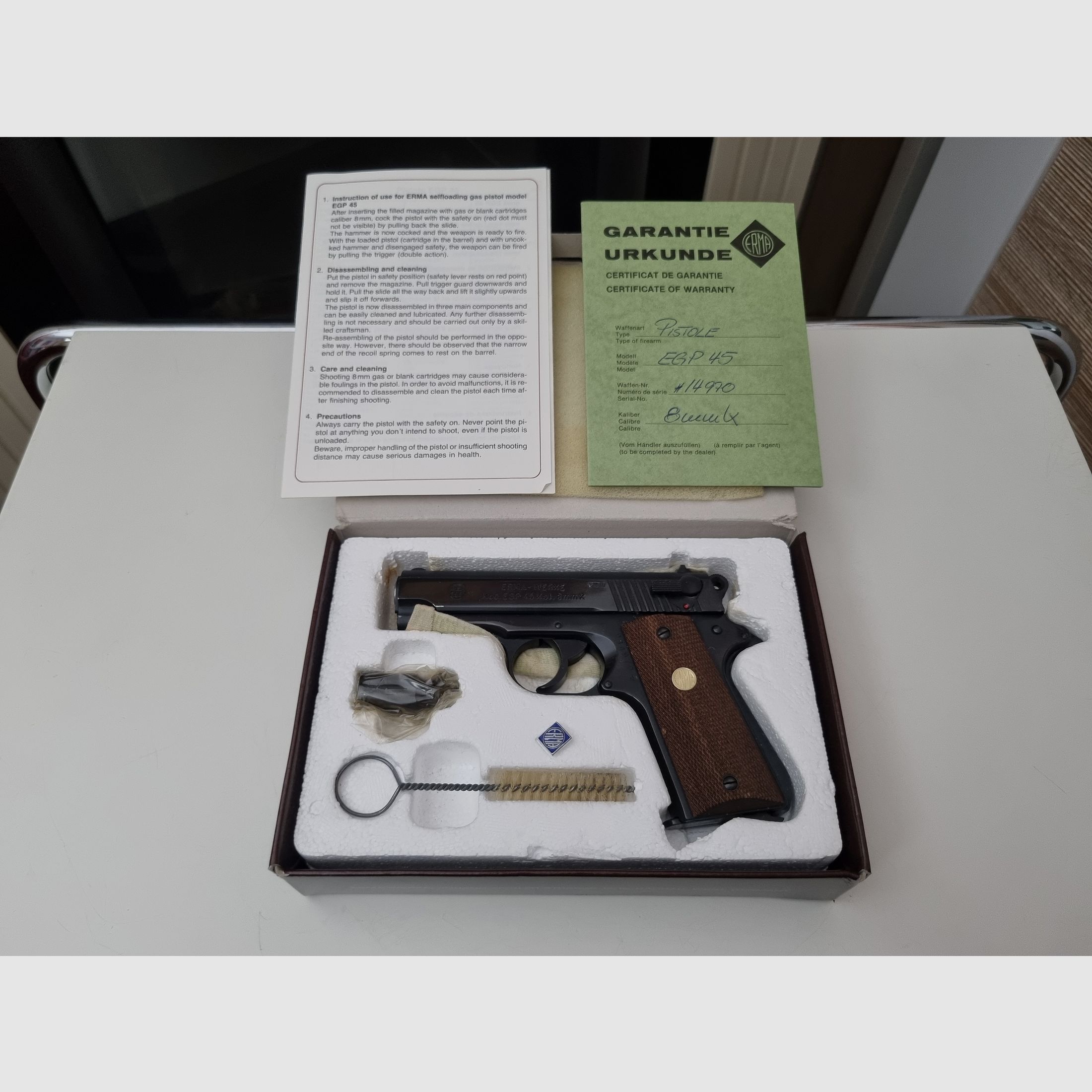 Blank firing pistol Erma EGP 45 8mm blank
