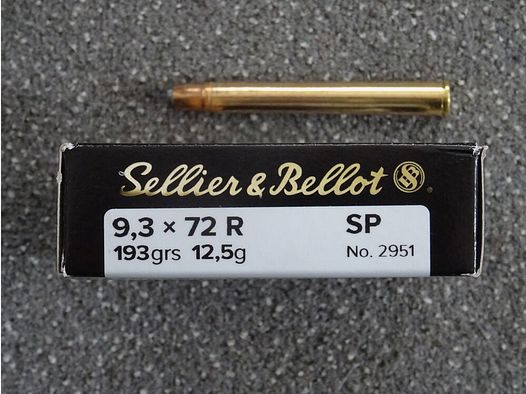 S&B SELLIER & BELLOT 9,3x72R 12,5g Deelmantel