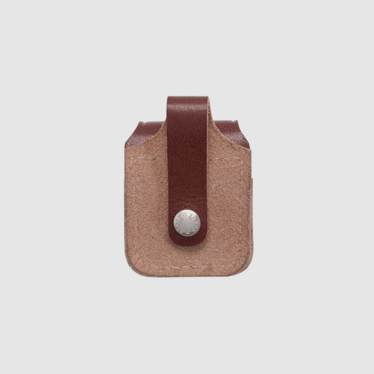 ZIPPO étui en cuir / pochette de ceinture marron avec boucle, image 2 sur 2