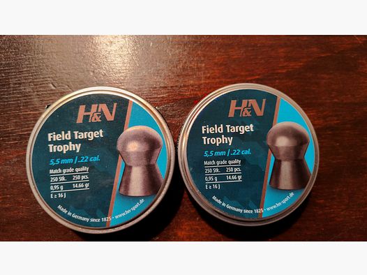 H&N Field Target Trophy Diabolo 5.5 mm/.22 cal. 500 pieces