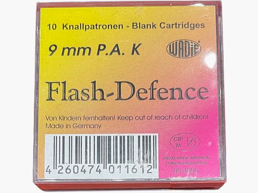 WADIE FLASH-DEFENCE PATRONEN - 9MM P.A.K.. - 10 SCHOTEN