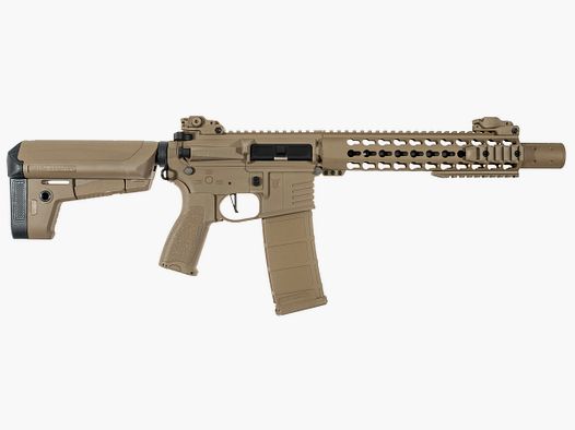 AR15 KeyMod 10 Zoll PREDATOR CHARLIE TAN S-AEG Softair Gewehr Frei ab 18 Jahren | Delta Armory