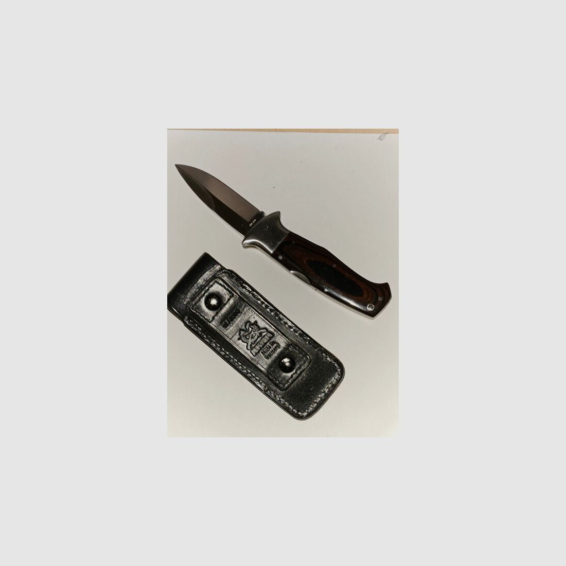 Klappmesser AL MAR Green Berets selten aus Sammlung mit Gürteltasche von AKAH