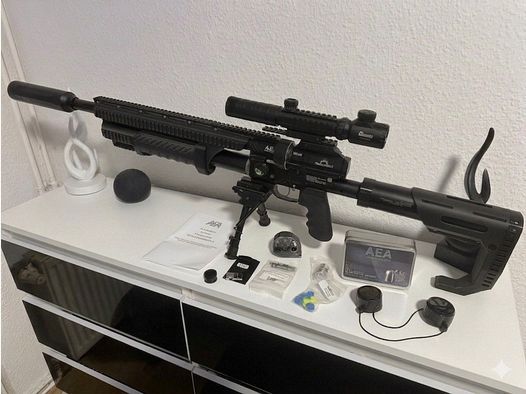 AEA Airgun Megalodon Cal. 5,0. 12,7mm Ware neuwertig Mit viel Zubehör 