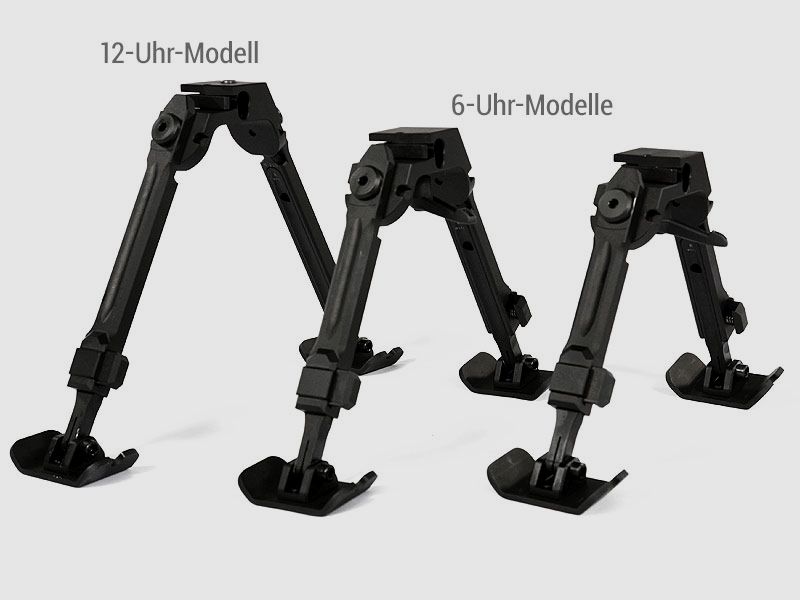 FORTMEIER Zweibein, 6 Uhr-Installation mit 5 Positionen H184 (von 18,4 bis 23,5 cm Höhe)