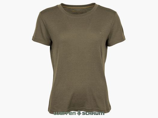 T-shirt in merino viaggiatore Pinewood donna verde