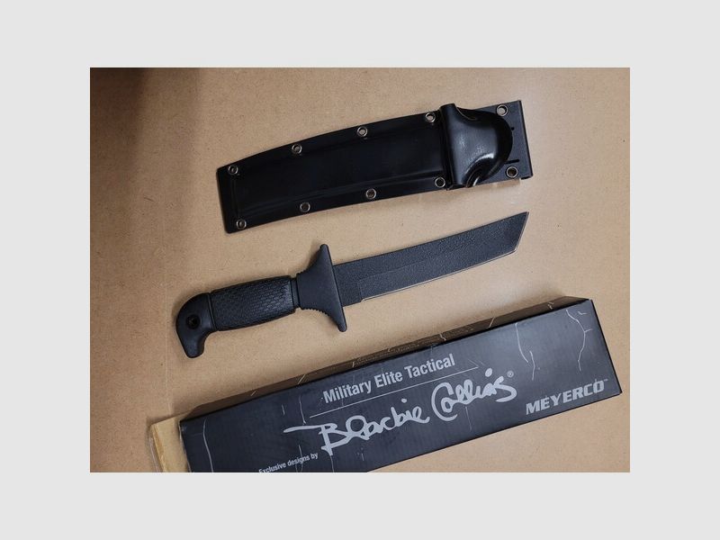 Meyerco Blackie Collins Knife Military Elite Tactical Knife MAMTA Tanto Point