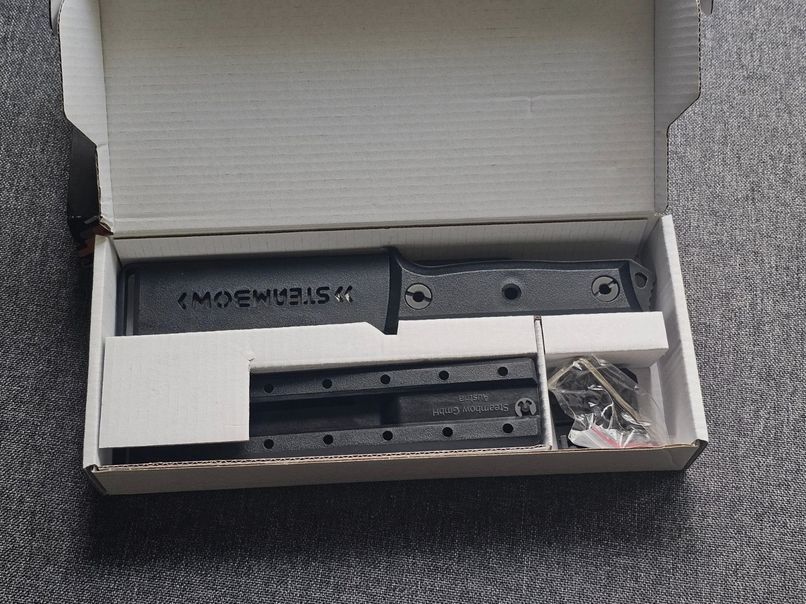 Steambow AR Series Messer K1 inkl. Zubehör NEU + Griffschalen-Set