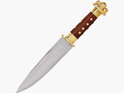Cuchillo saxón vikingo con funda de cuero