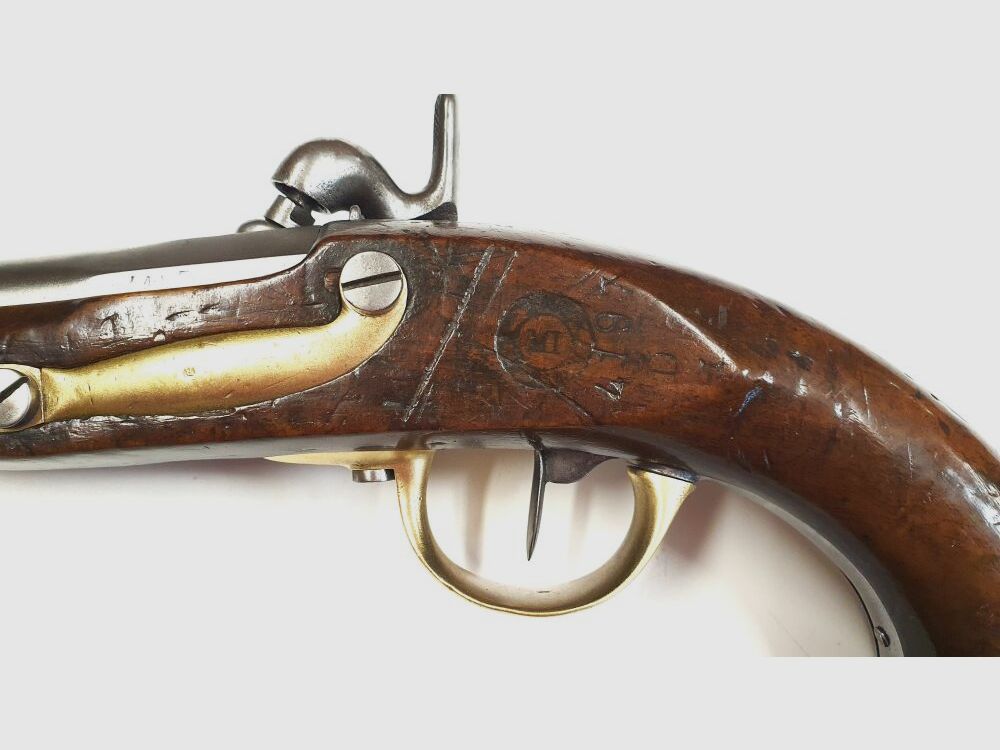 St. Etienne St. Etienne Vorderlader Pistole M 1822 T im Kaliber 17,7mm mit Perkussionsschloss, gebraucht