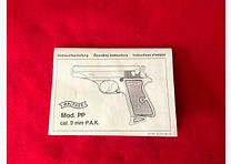 WALTHER PP 9MM PAK INSTRUCTION MANUAL