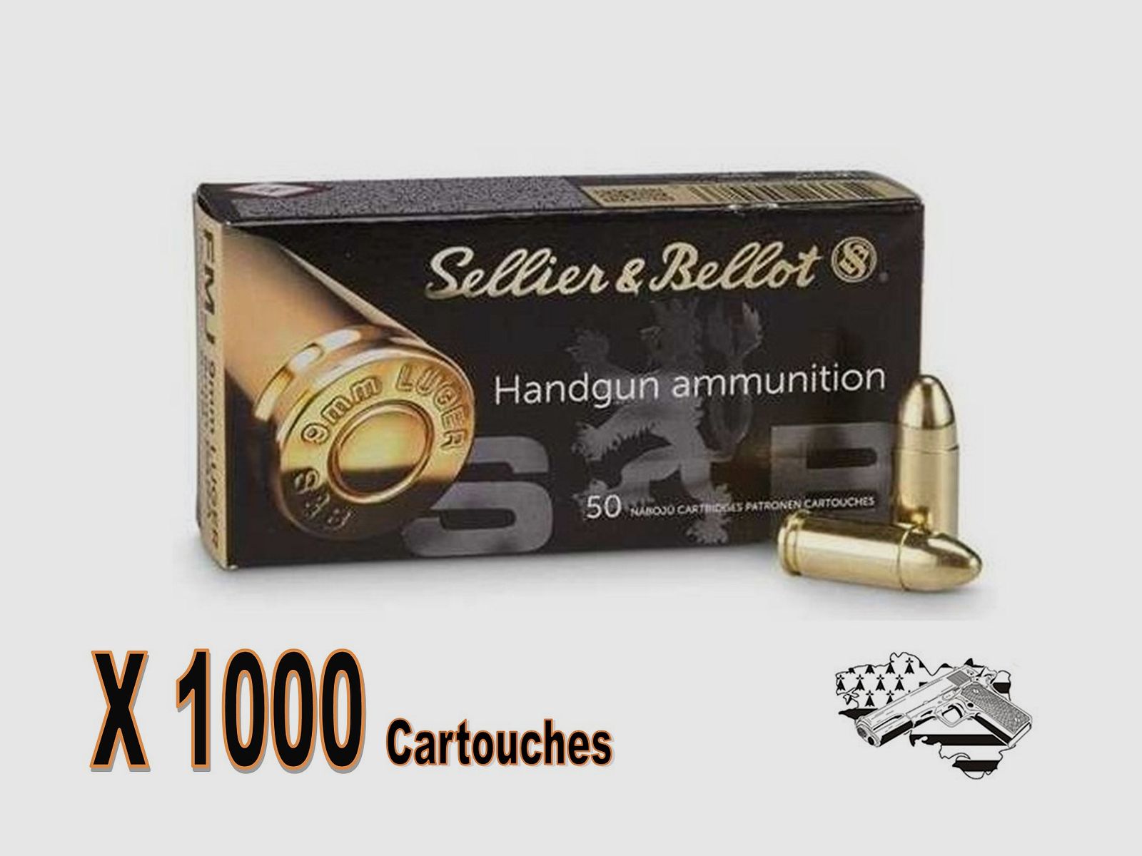Sellier Bellot 9X19 FMJ 124 grs por 1000, imagen 1 de 2