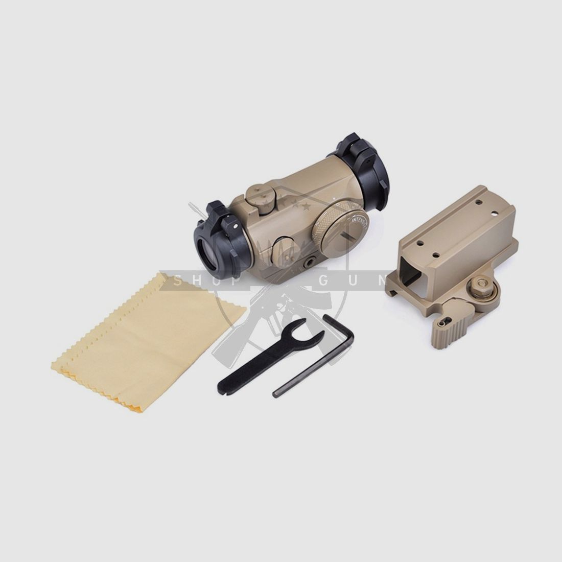 Set: T2 Red Dot -Nachbau mit QD Mount & Low Mount (TAN)