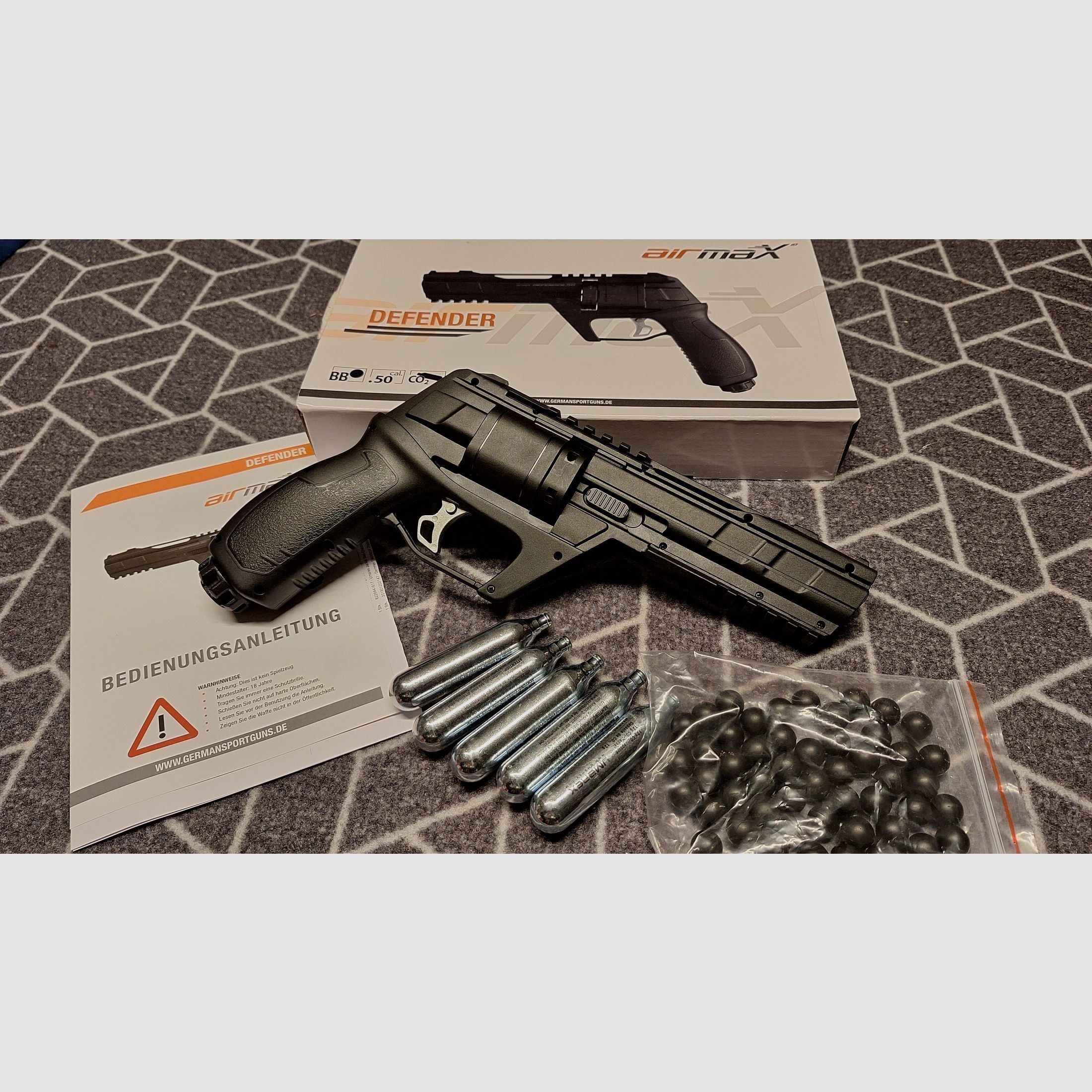 AirmaX Defender Co2-Revolver cal .50 Defense