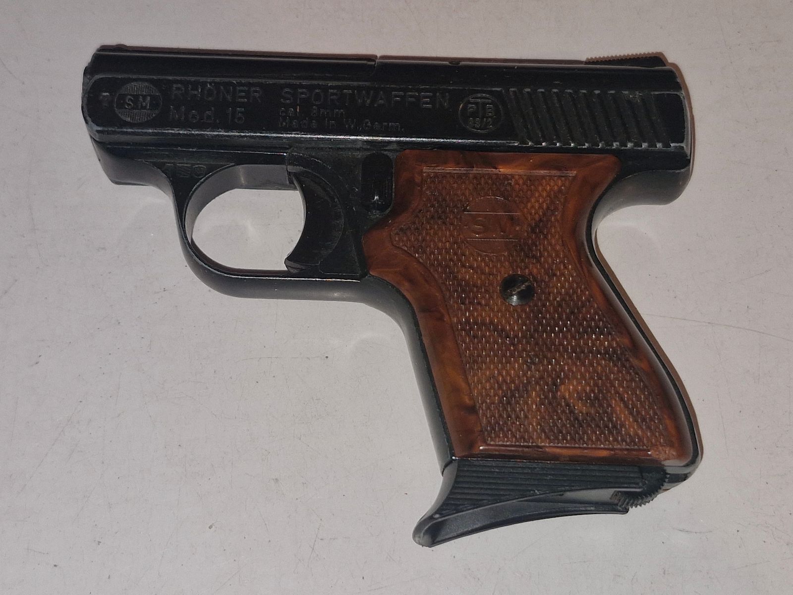 Rhöner Sportwaffen SM Mod. 15 - 8mm Knall - Bj. ca 1975 gut erhalten und gepflegt