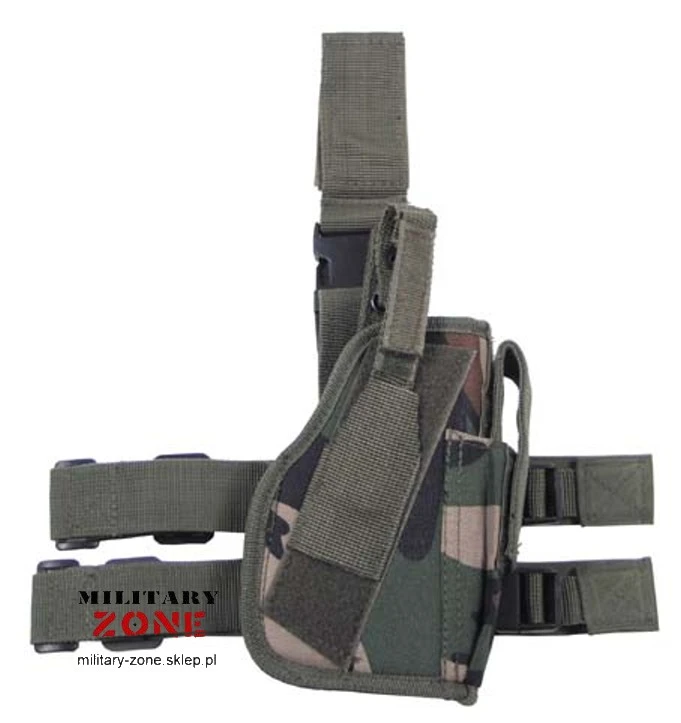 Oberschenkelholster im Woodland-Muster für ASG-Pistolen und Luftdruckpistolen
