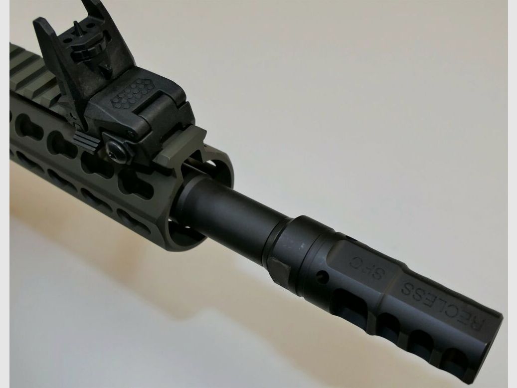 GWMH Selbstladebüchse GWMH SPC-HUNTER A4 10" (SWISS PISTOL CARBINE) OD-GREEN Kal.9x19 AR15 Glock Magazin