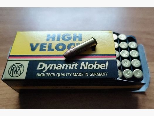 RWS HIGH VELOCITY HV HP verchroomd .22 lfb KK (1450 schoten beschikbaar)