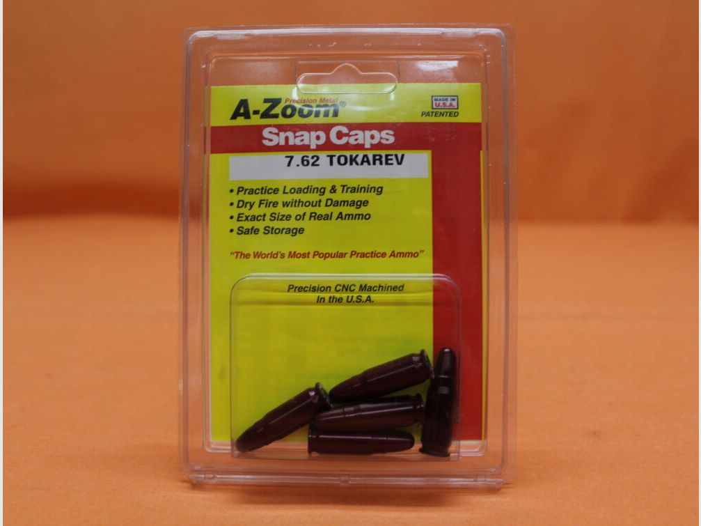 A-Zoom A-Zoom Oefen-/ Pufferpatroon Alu 7,62mm Tokarev Set met 5 Stuks (15133)
