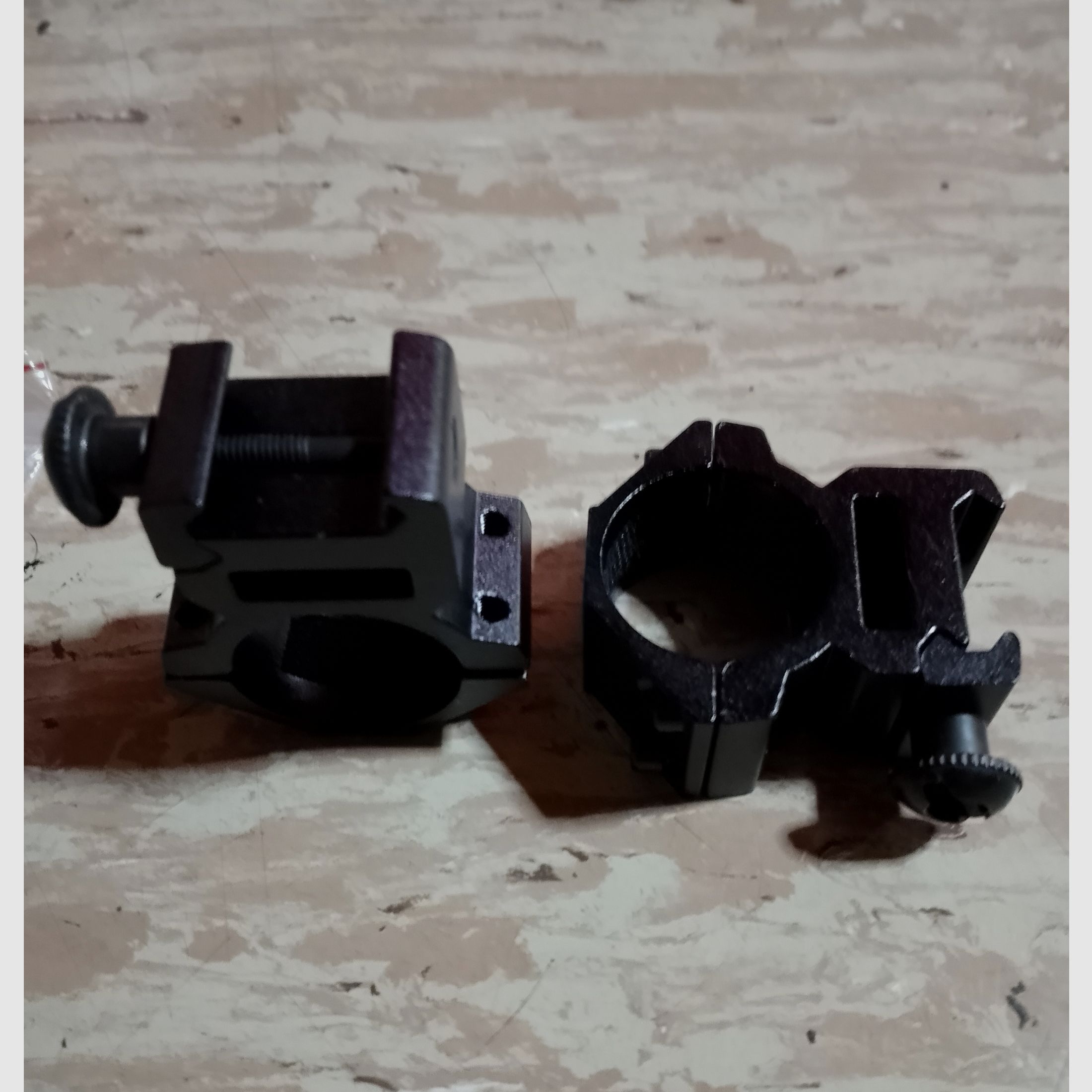 Zielfernrohr Montage Ringe Scope Mount 20 21 mm Rail Picatinny Halterung Adapter schwarz neu 25mm Durchmesser