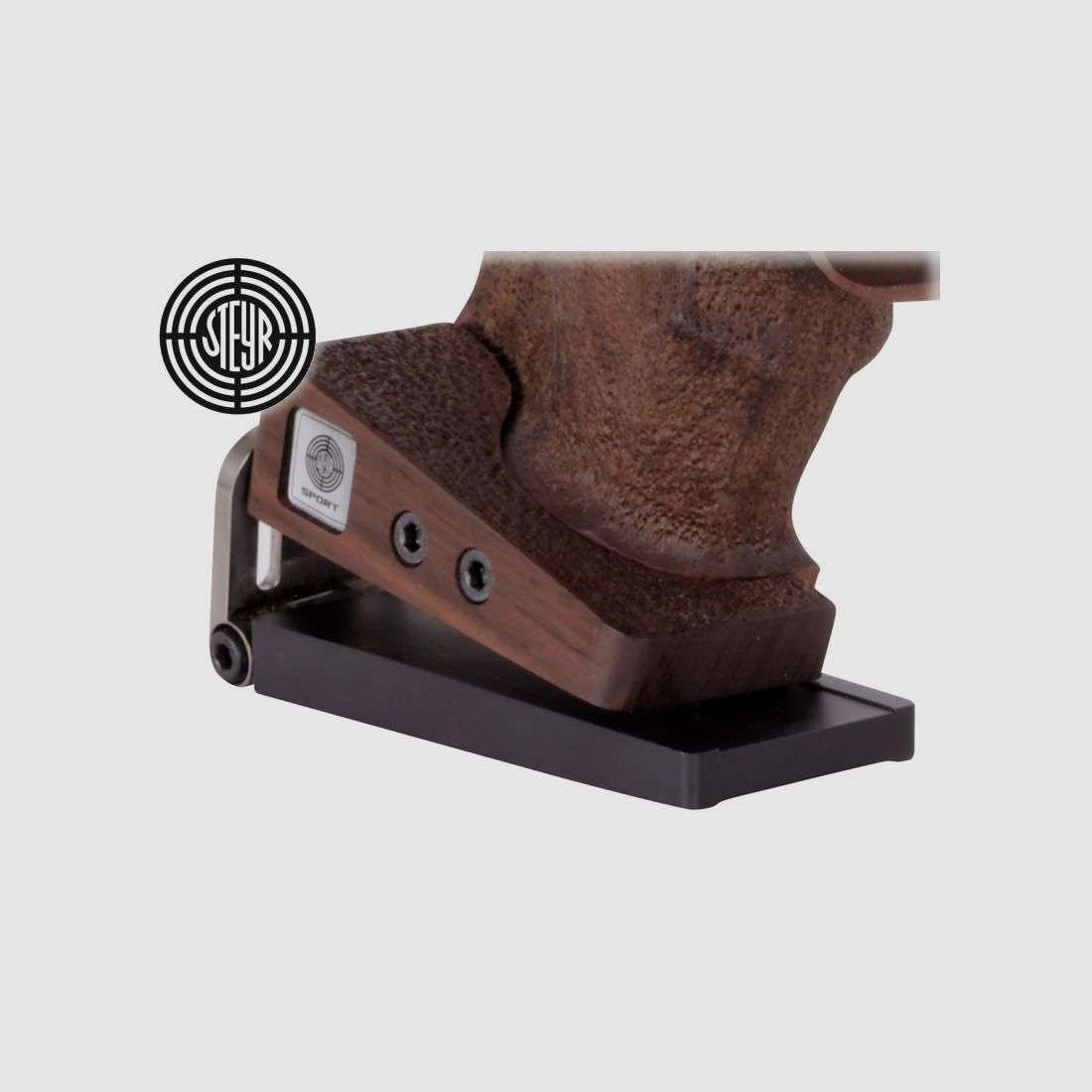 STEYR Auflageplatte fĂĽr Steyr Luftpistolen und andere Luftpistolen mit Holzgriff