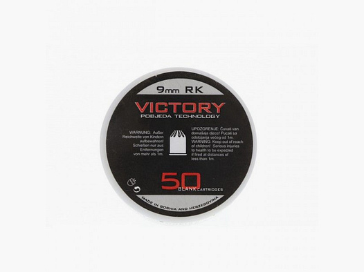 VICTORY - PLATZPATRONEN - 9MM R.K. - 50 PATRONEN