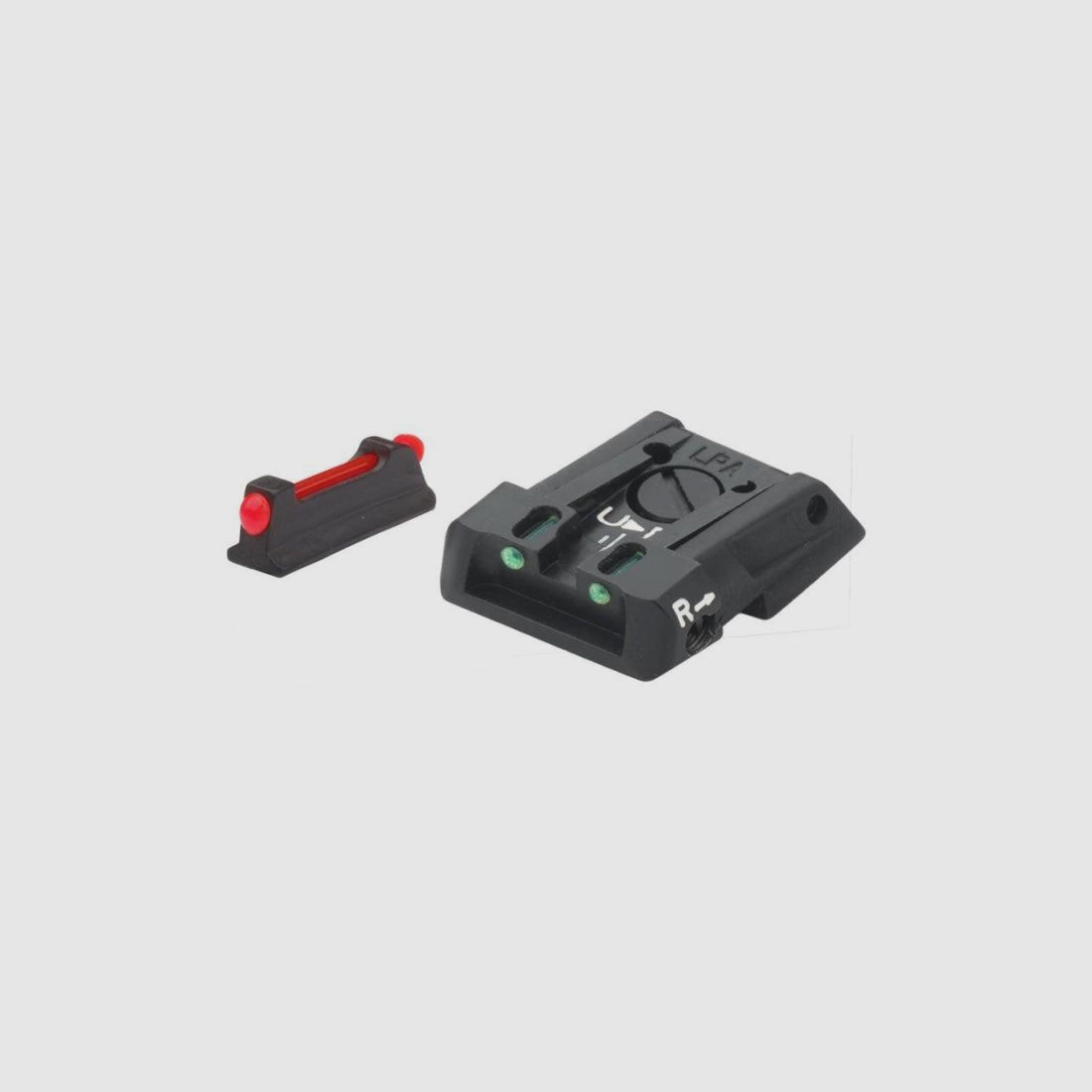 Visera Ajustable y Punto LPA para Walther PPQ G5 Match - Fibra Óptica