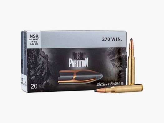 .270 Win. Nosler Partition 8,4g/130gr. Sellier & Bellot