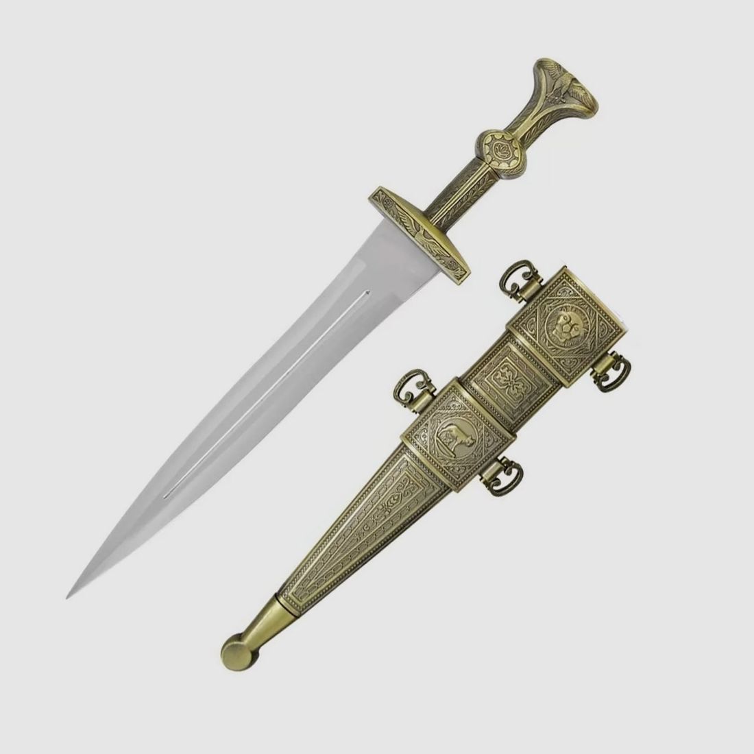 Pugio mit Stahlklinge und Scheide