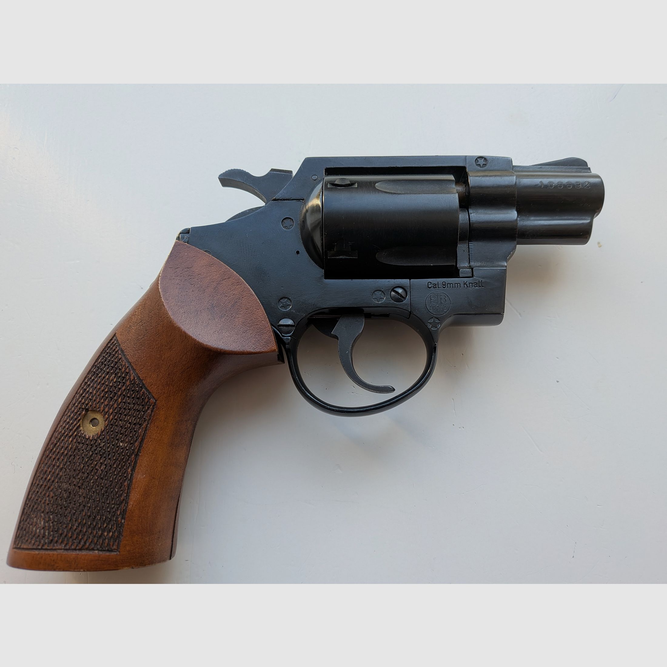 ME 38 Marshal - Revolver - PTB 203/2 - 9mm Knall - Holzgriff - SSW
