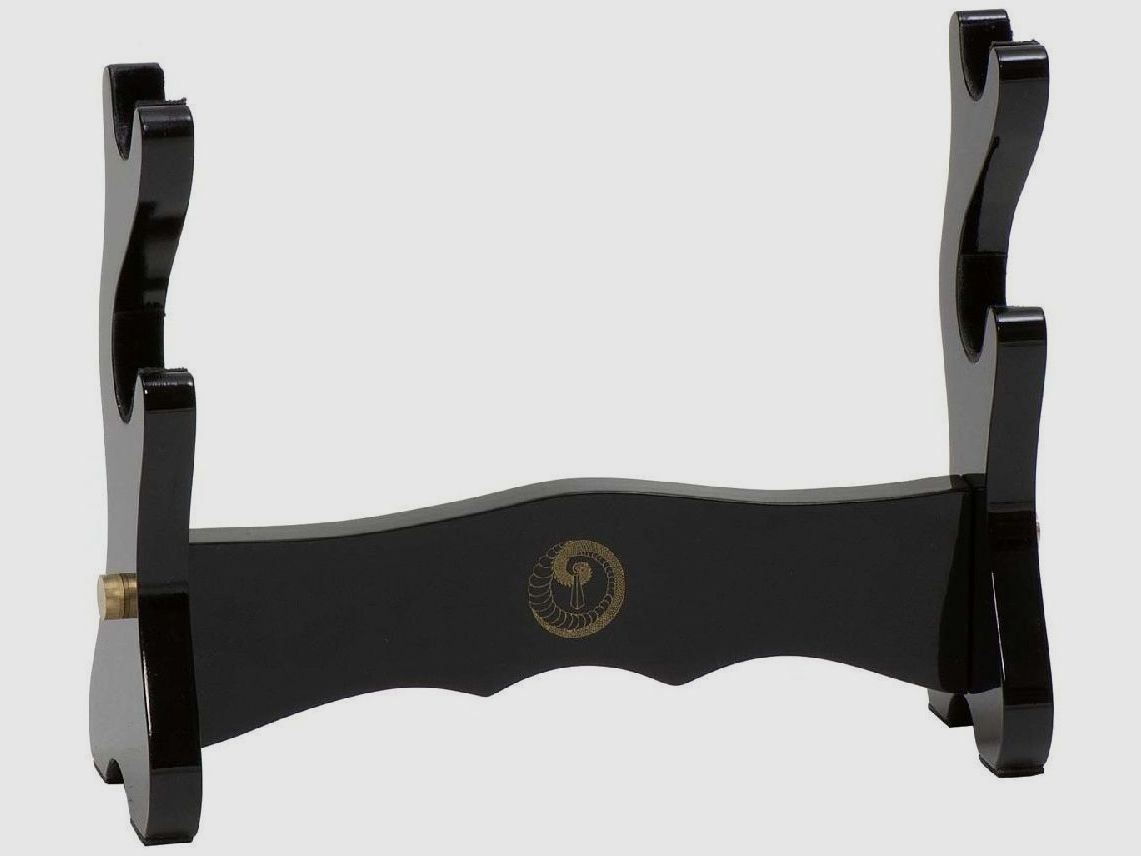 Holzlack-Stnder f. 2 Samurai Schwerter Schwertstnder Schwerthalter