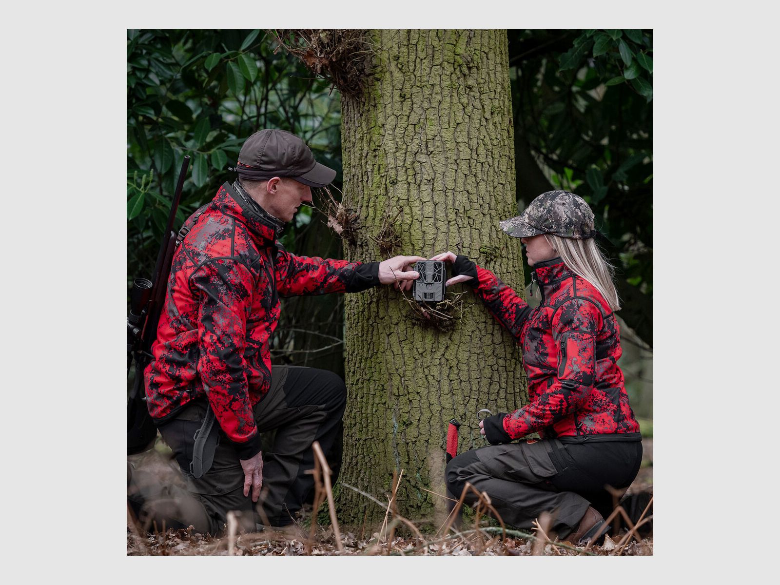 Kurtka Softshell dla kobiet SHOOTERKING Forest Mist Red