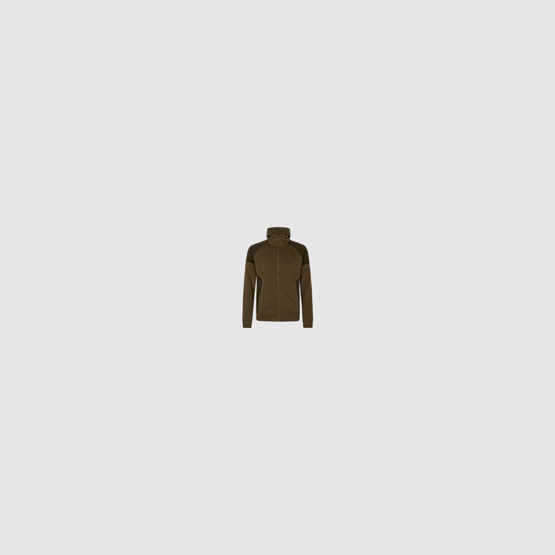 Seeland Cross sweat à capuche zippé – vert olive foncé, image 1 sur 7