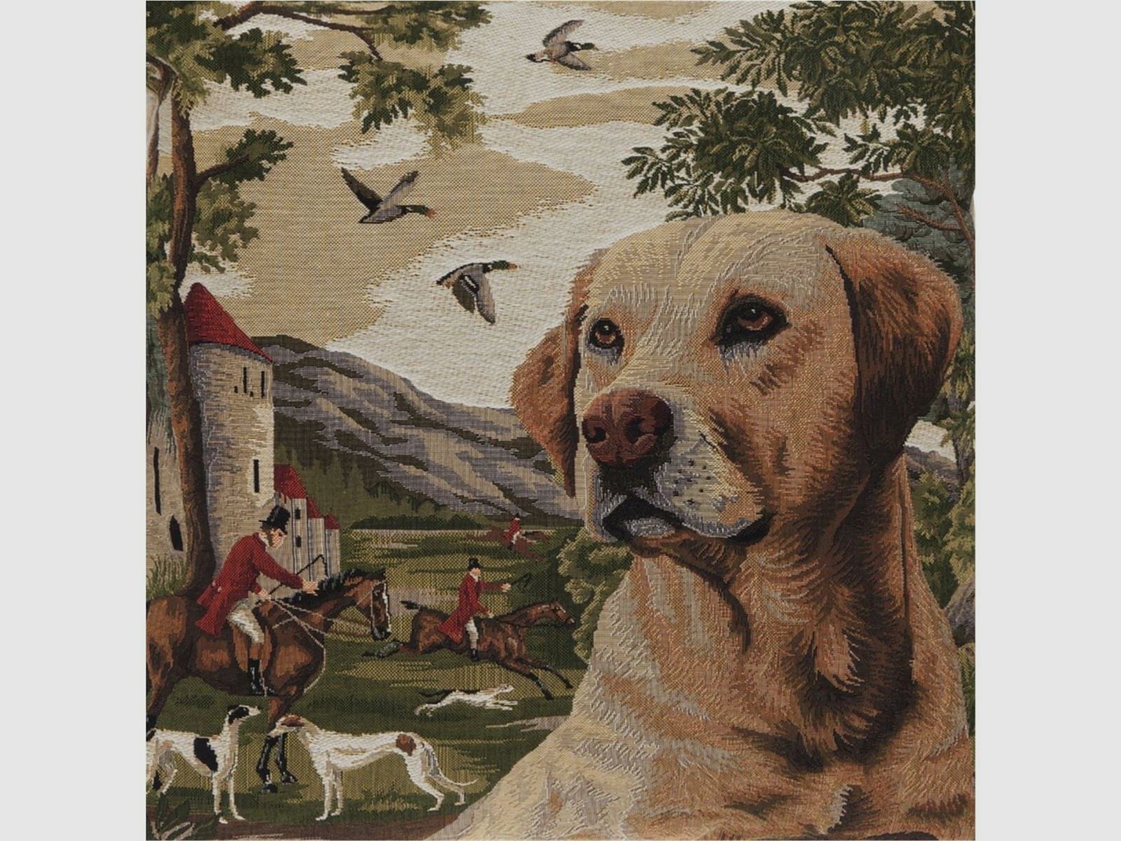 Lovergreen Kissen Motiv Kissen Labrador - Portrt whrend der Jagd