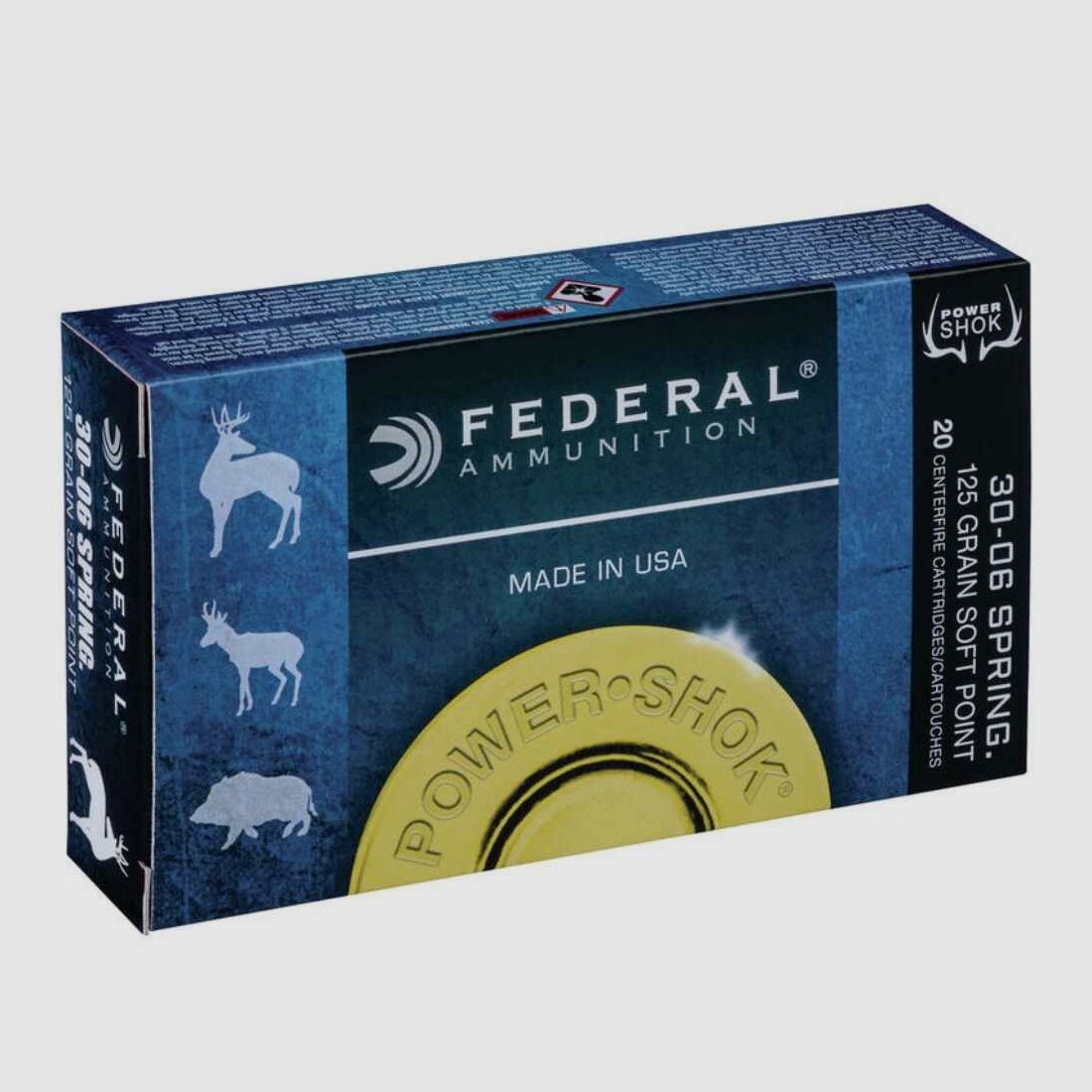 .30-06 Spr. Partial jacket Power Shok 14.3g/220grs. Federal Ammunition