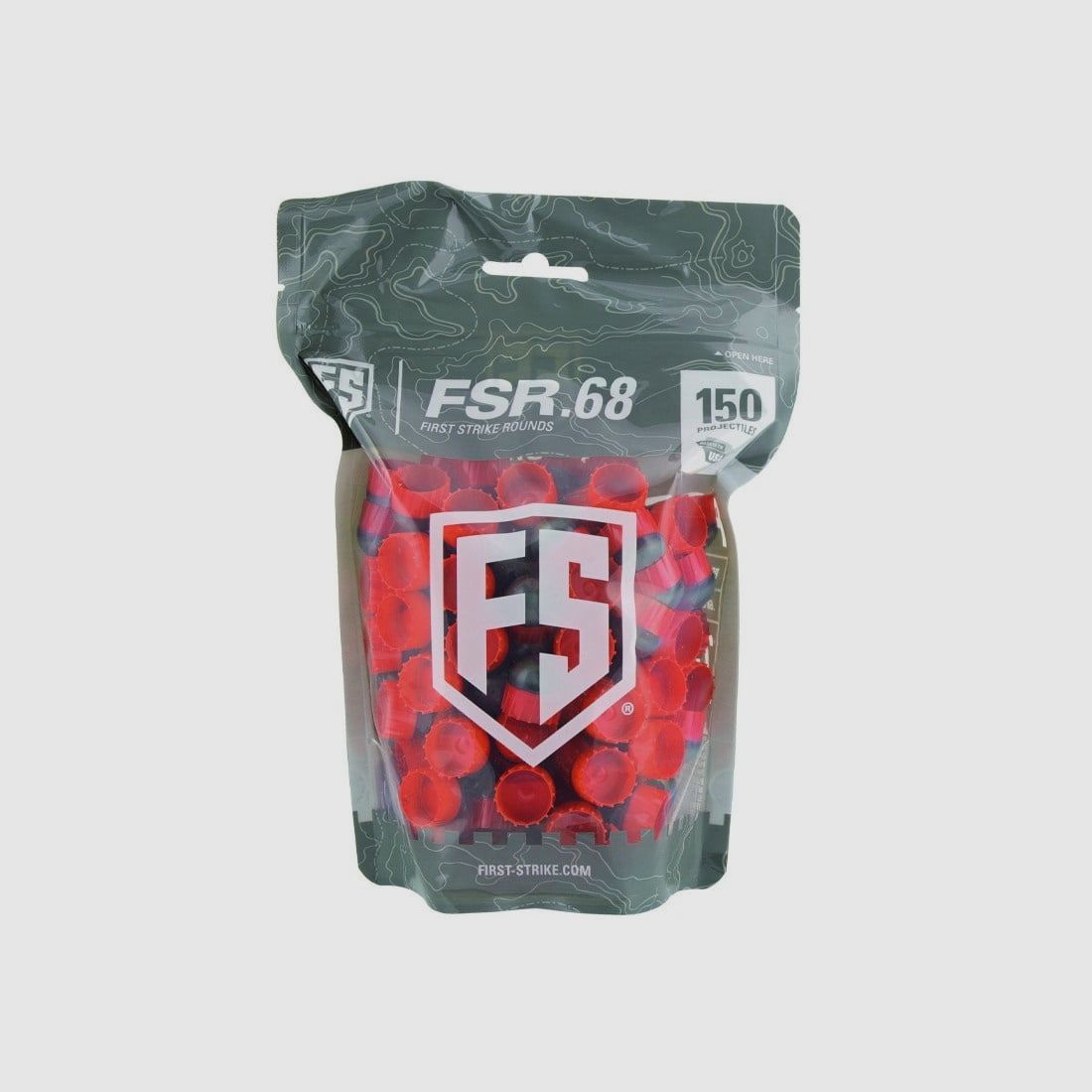 Balles de peinture First Strike 150 coups Tte (gris/rouge)