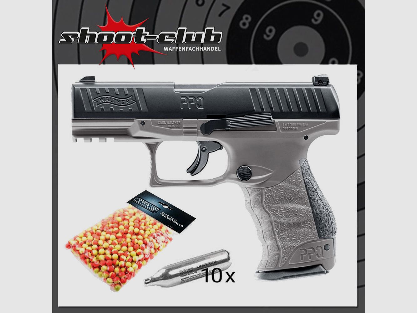Walther PPQ M2 T4E Tungsten Gray .43 inkl. Battle Dust Powderballs