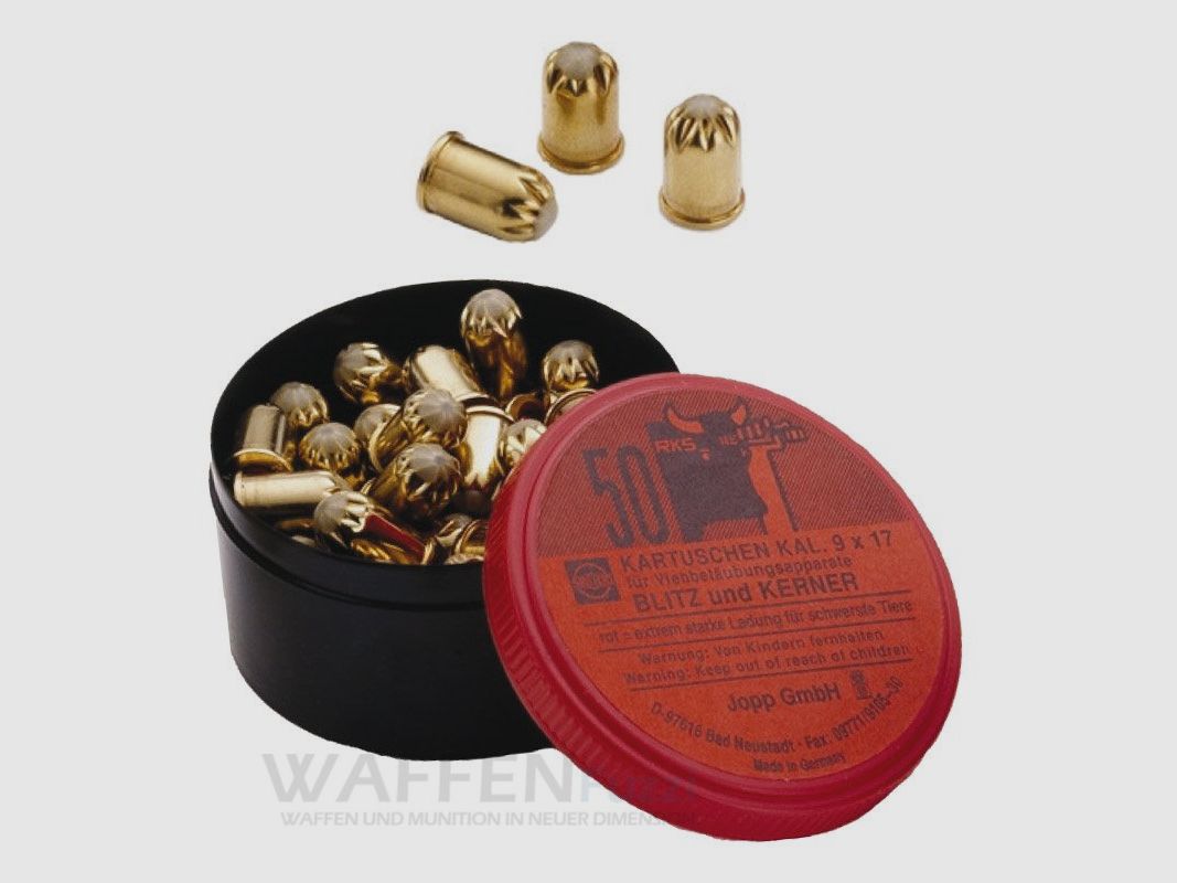 Cartouches de stupeur pour animaux Kerner ROUGE calibre 9x17